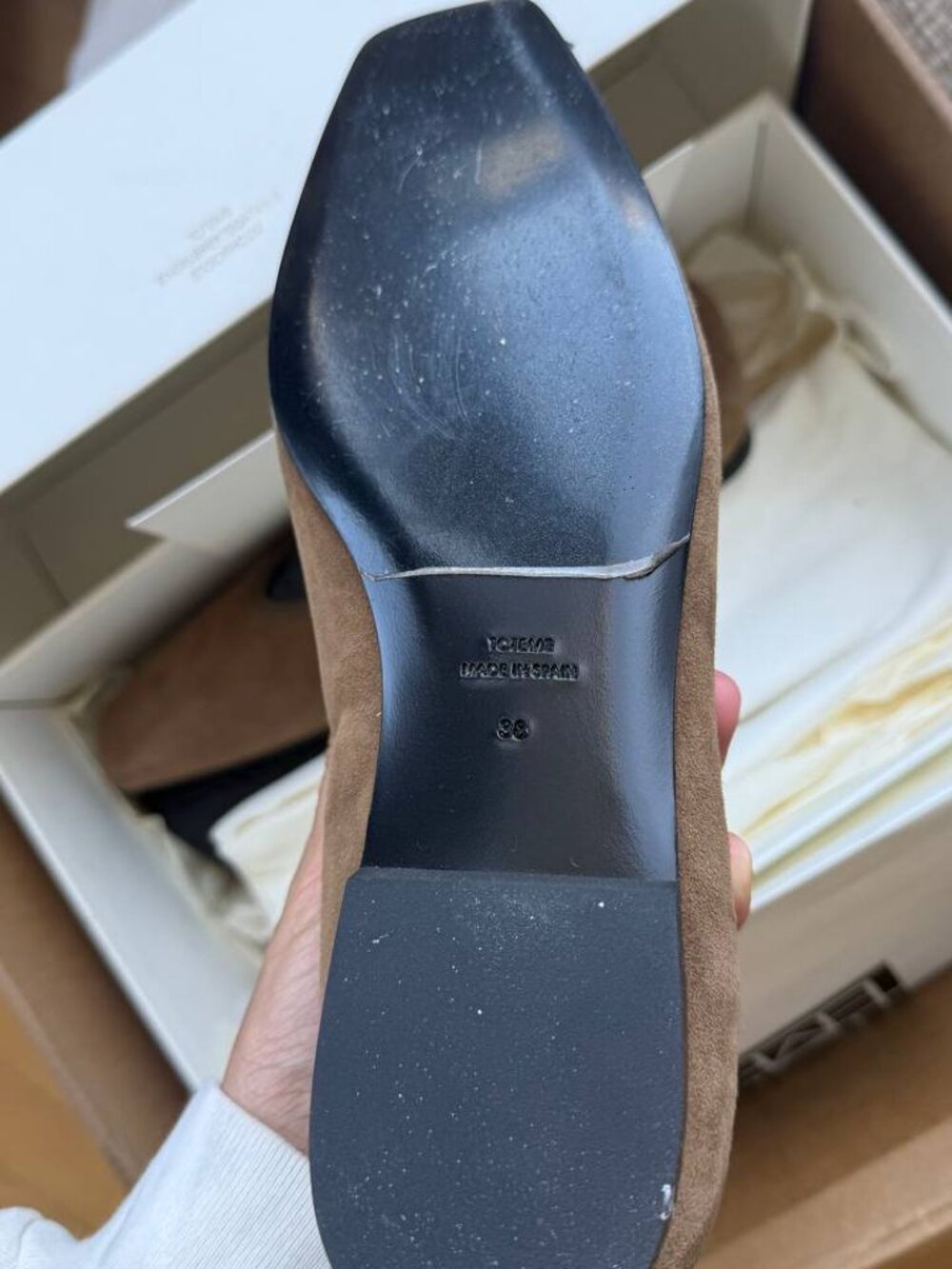 Toteme Minimalist Suede Ballerinas Hazel EU 38 / US 8 - Picture 12 of 12